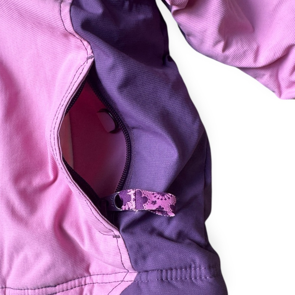 REI Toddler Girls 18 Months Purple Pink Fleece Lined Winter Jacket Hooded - Picture 8 of 13
